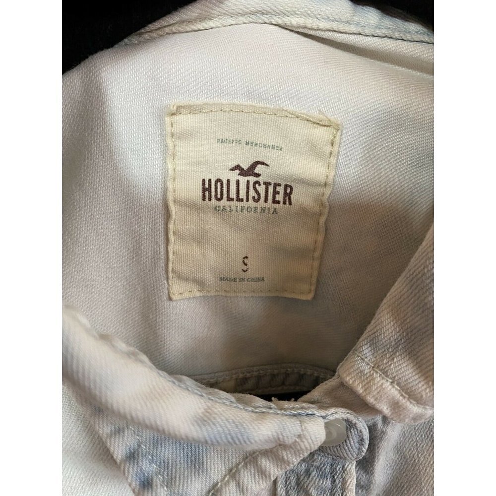 Hollister tie-dyed denim button down top Sz.S - Picture 4 of 5